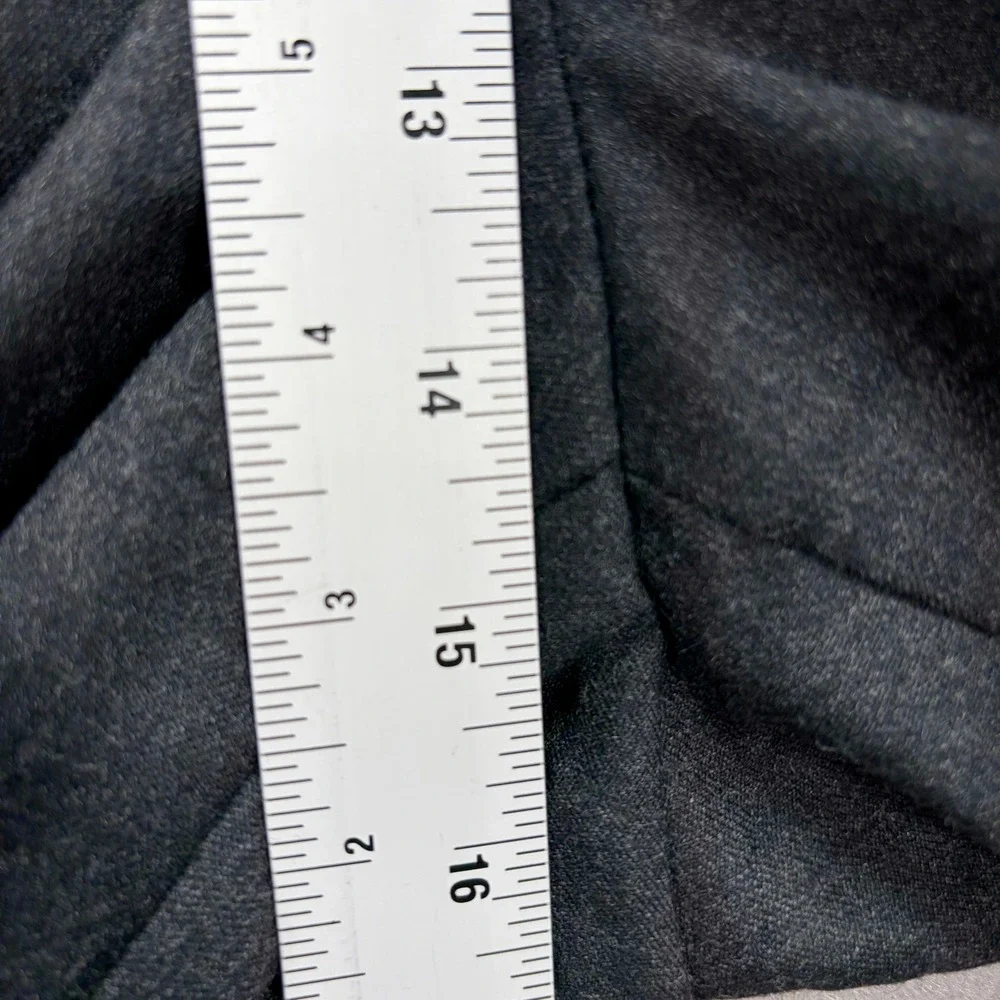 Banana Republic Dress Pants Mens 38L Charcoal Gray‎ Wool Pleated Cuffed Trousers